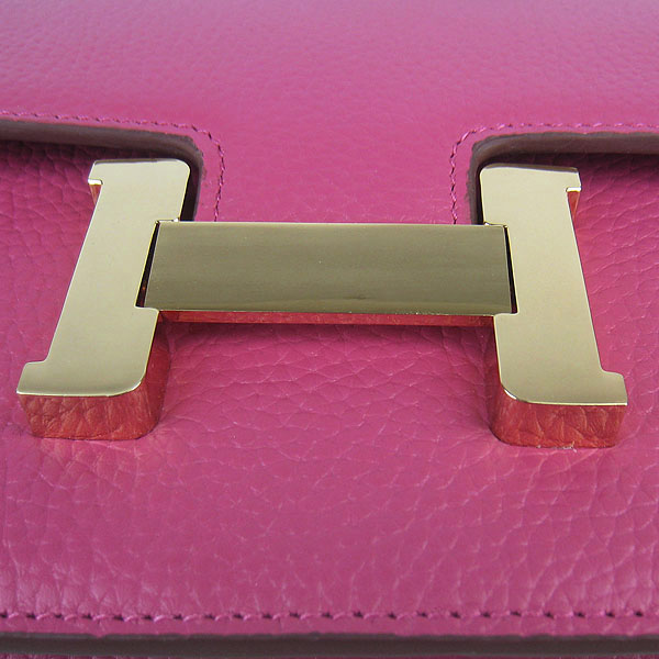 7A Hermes Constance Togo Leather Single Bag Peach Gold Hardware H020